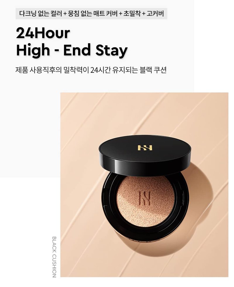 Black Cushion Foundation - 15g Refill #21N1 Vanilla | Lightweight & Flawless Finish