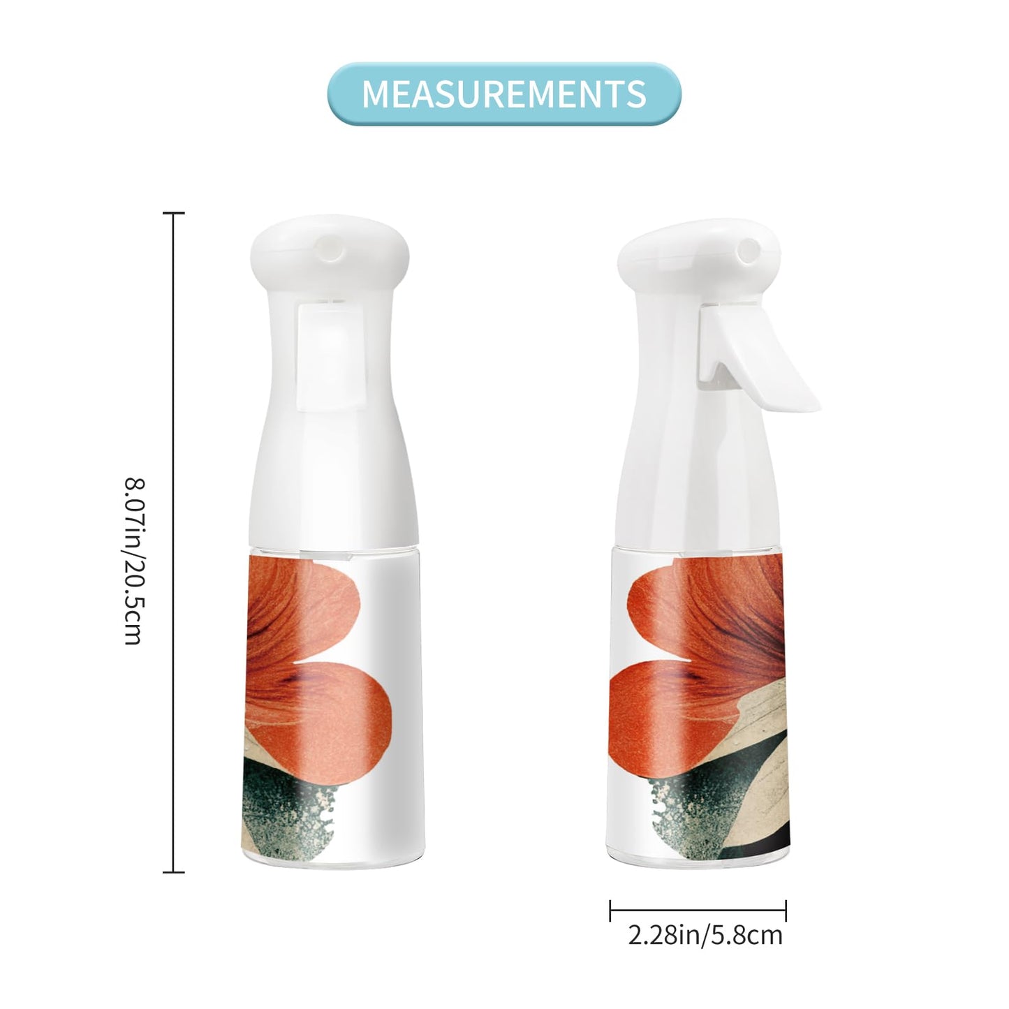 Shu mizara Hair Spray Bottle,Continuous Water Mister Empty Spray for Hairstyling, Cleaning, Plants, Misting and Skin Care