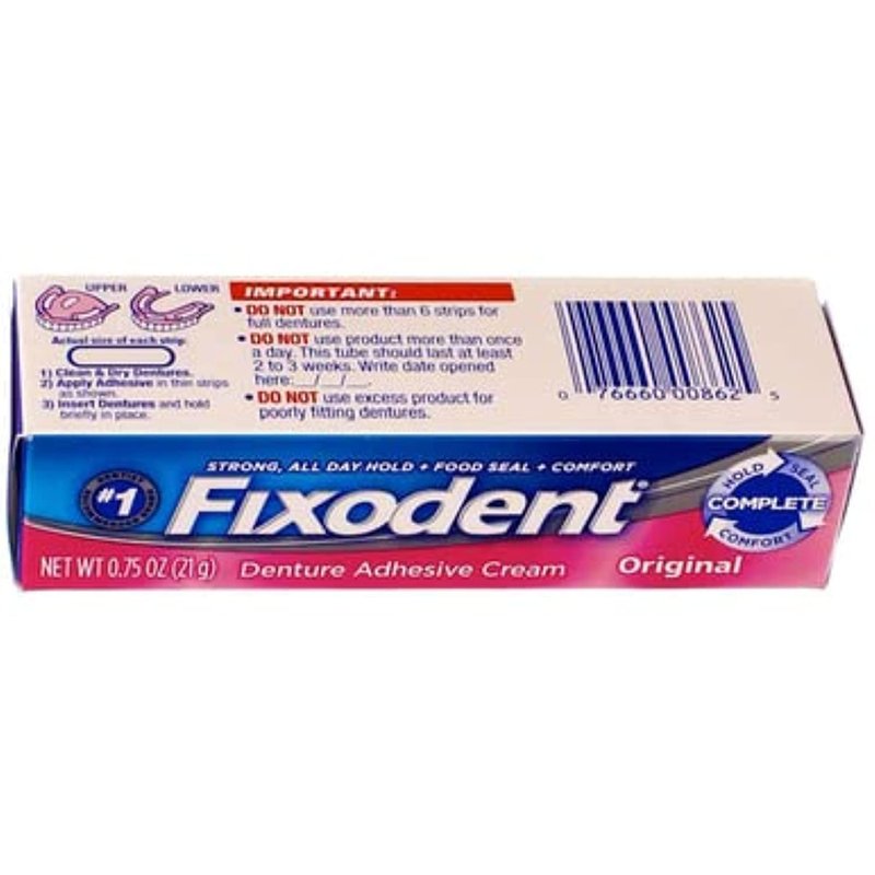 Fixodent Denture Adhesive Cream Original 0.75 oz (Pack of 12)