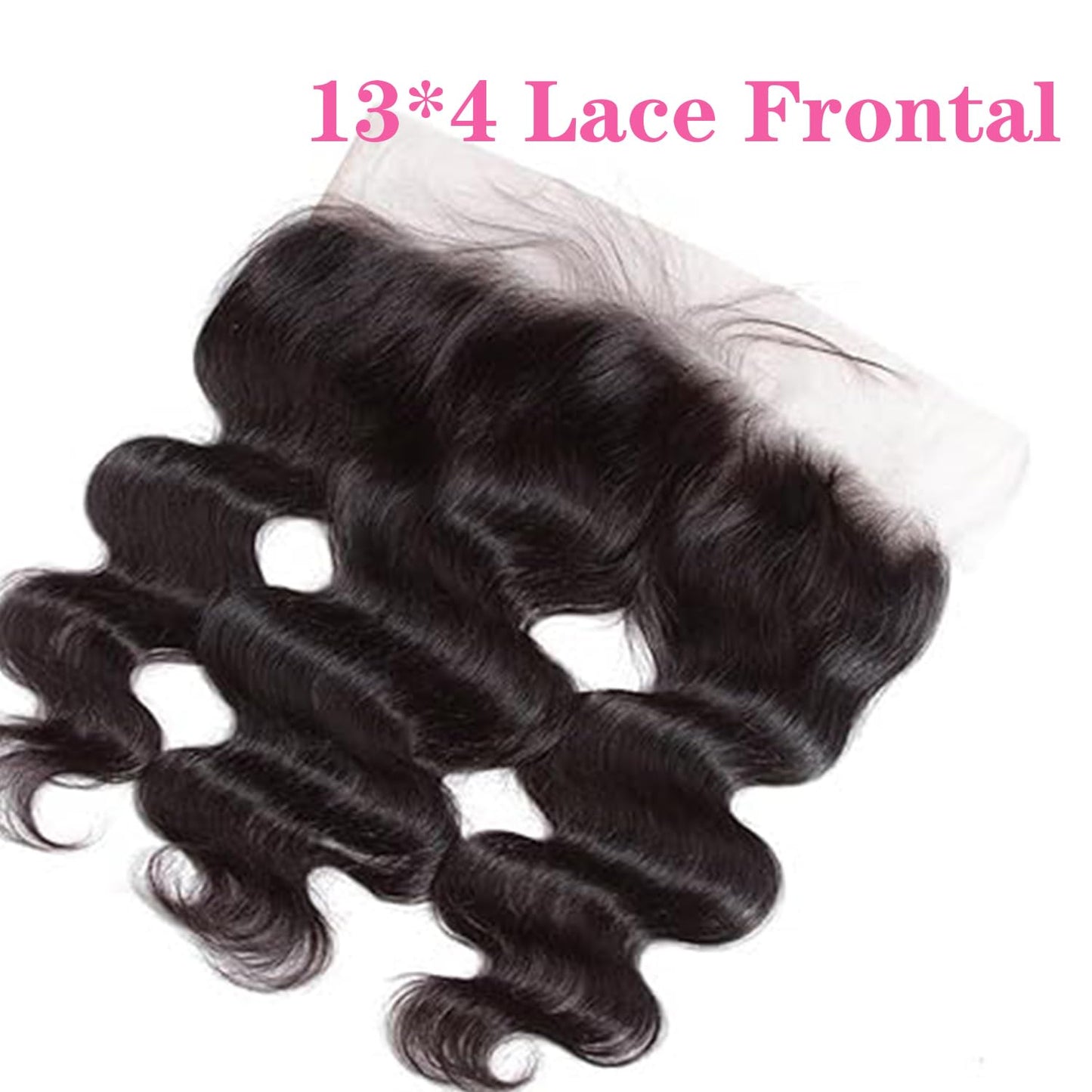 13x4 HD Lace Frontal Closure 100% Brazilian Virgin Human Hair Body Wave HD Lace Frontal 18 inch Free Part 150% Density for Woman Natural Black Color