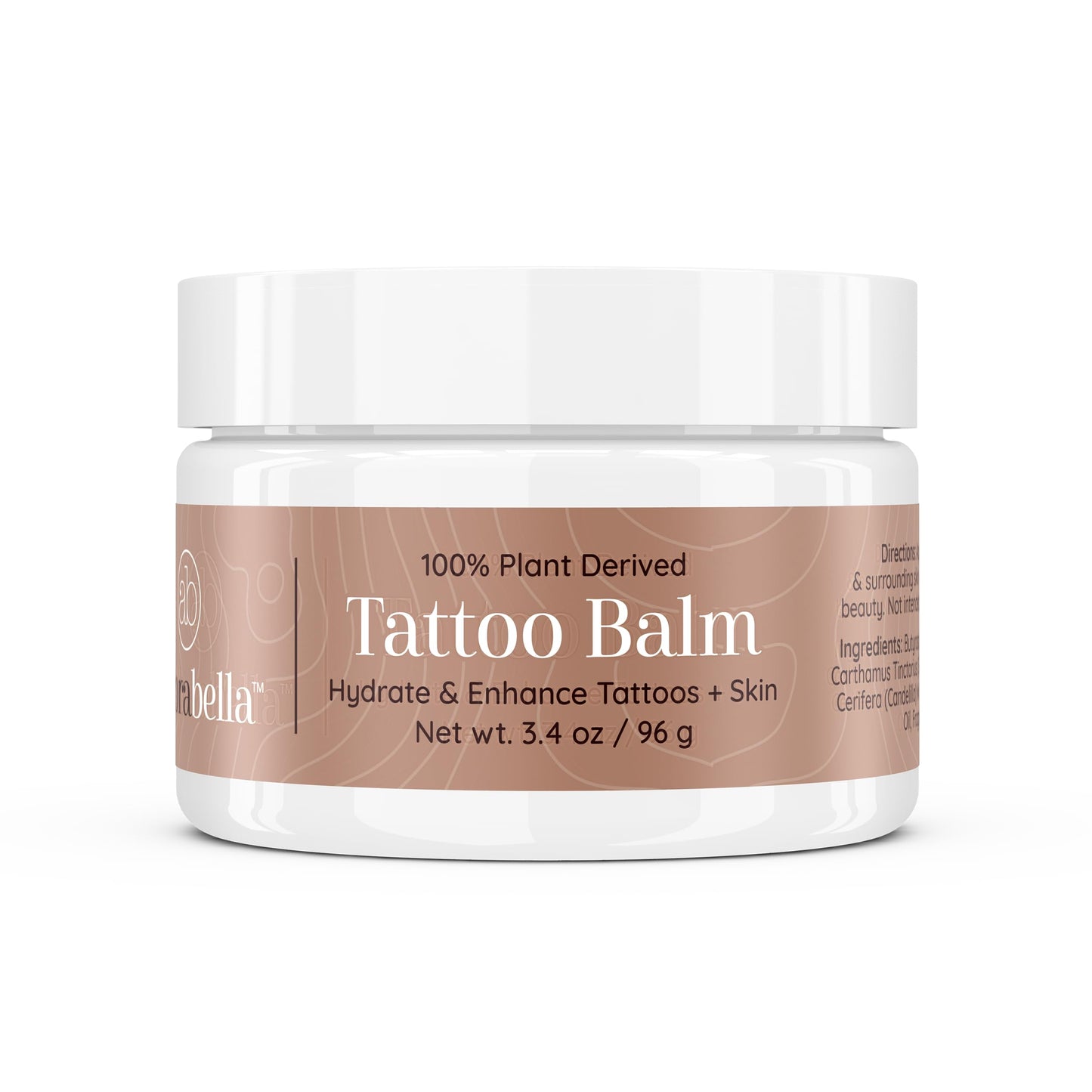 ADORABELLA Vegan Tattoo Balm Aftercare for All Skin Types - Enhances Brightness, Moisturizes, & Protects Tattoo while Boosting Skin Texture, Large 3.4 Oz