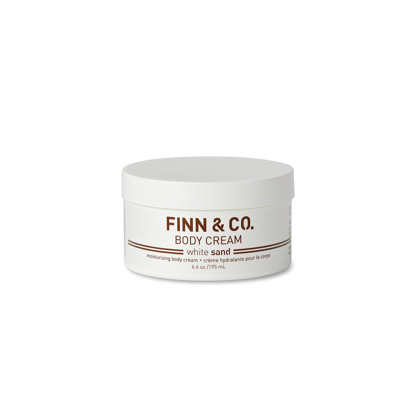FINN & CO. White Sand Body Cream - Hydrating Moisturizer with Shea Butter, Vitamins A, C & E - Smoothes & Nourishes Skin - Paraben Free, Cruelty Free, Beach Inspired Scent | 6.6 oz