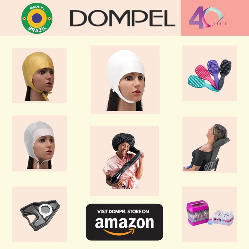 DOMPEL Silicone Highlight Hair Cap | Reusable Professional Silicone Cap | Special for Hair Dyeing Model Romana (GOLD)