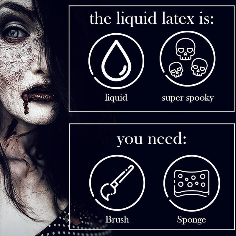 KingofHalloween.de Liquid Latex 3.4 fl oz /100ml – Premium SFX Makeup for Halloween, Zombie Scars & Wounds – Versatile Casting Latex for Cosplay, Film, Theater & Prop Making