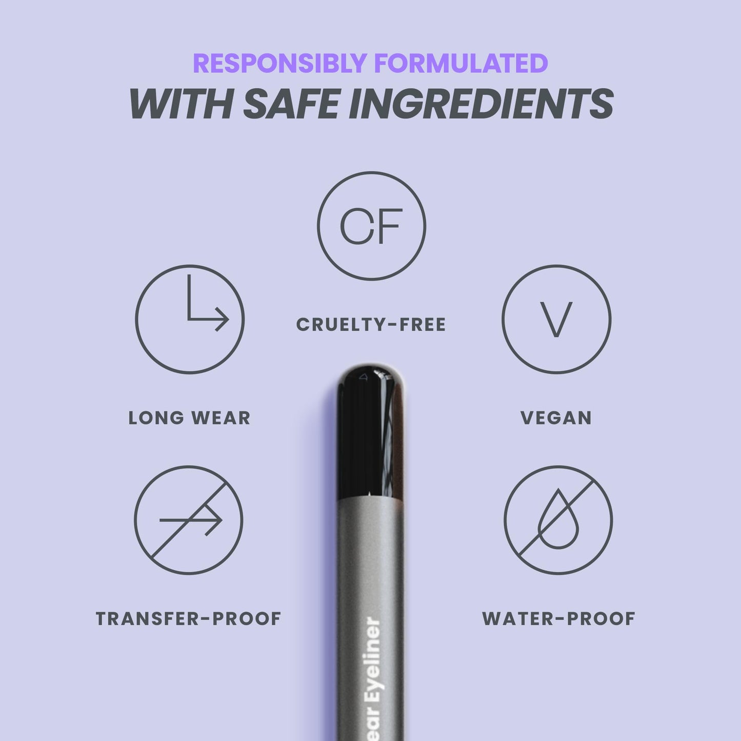Wonderskin 1440 Eyeliner (Liquorice), Waterproof and Smudge Proof with Brow Stain & Go Masque (Blonde) for Long Lasting Brow Tint