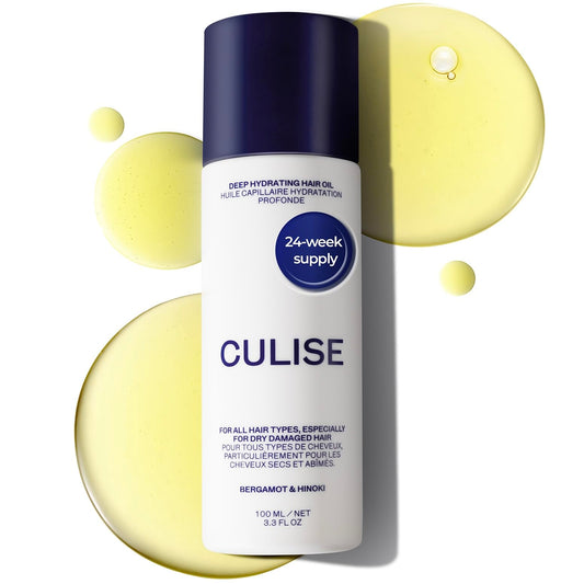 CULISE Korean Hair Oil for Dry Damaged Frizzy Hair - Anti Frizz Heat Protectant, Gloss Serum - Treatment for Split Ends Repairs, Sea Buckthorn & Grapeseed Oil, Wavy, Curly, Frizz Control, Color Safe