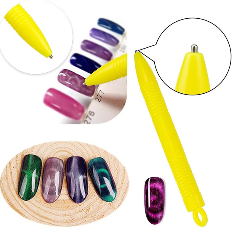 Magnet Nail Art Polish Tool Set - 17 Piece Cat Eye Gel Polish Kit for DIY & Salon Use | 3D Magnetic Tools