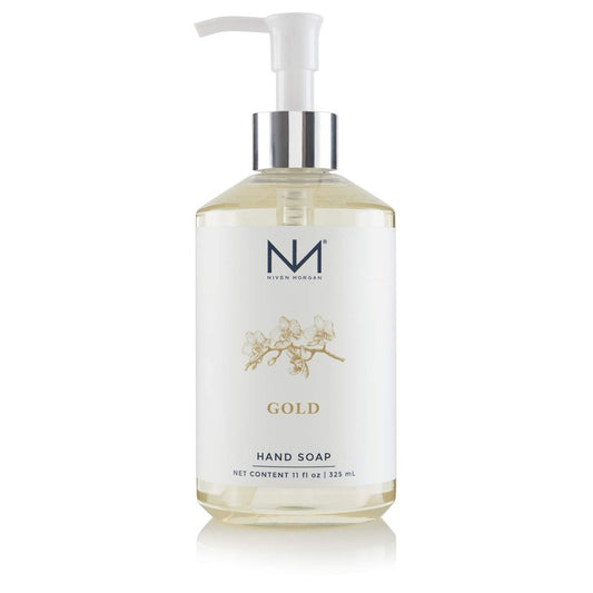Niven Morgan Gold Hand Soap, 11 oz - Luxury Liquid Hand Wash with Rich Lather, Elegant Fragrance for Kitchen and Bathroom