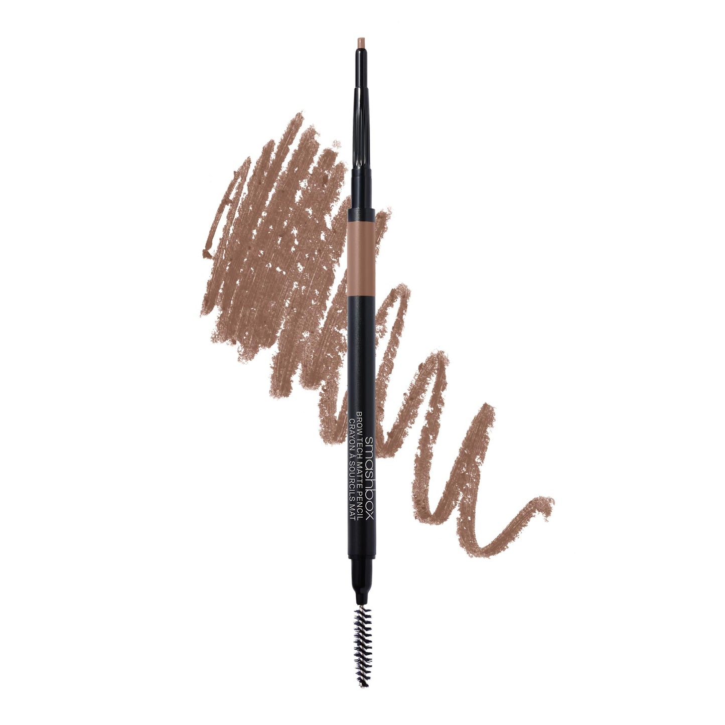 Smashbox Brow Tech Matte Eyebrow Pencil | Waterproof, Smudge Proof + Long Lasting Brow Pencil with Spoolie Brush, Taupe
