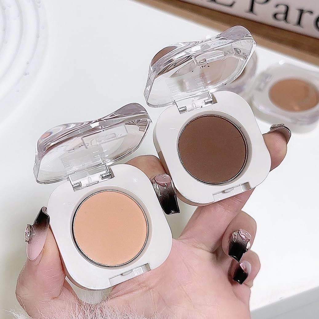 Nude Whisper Single Eyeshadow for Mature Skin - Soft Matte Beige, Ultra-Pigmented & Blendable Cream for Everyday Makeup