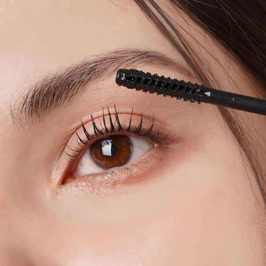 INTWONI AirFixing Mascara – Smudge-Resistant Tubing Formula | 0.5mm Precision Brush | Patented Air-Sealed Container to Reduce Drying | Easy Warm-Water Removal | 8.5g | Made in Korea (Black) (Black)