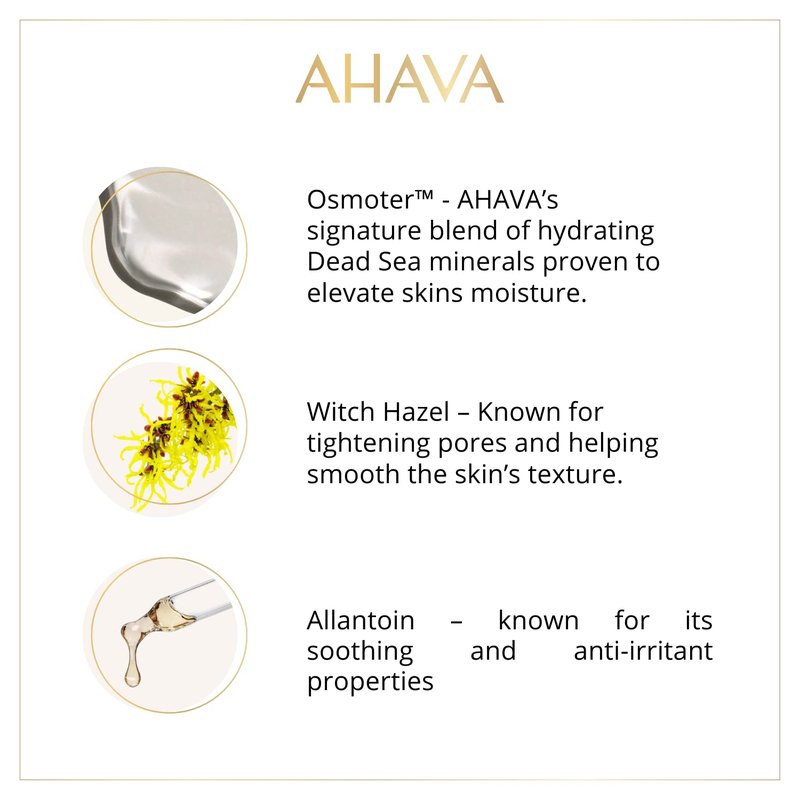 AHAVA Dead Sea Water Mineral Hand Cream - Moisturizing Hand Lotion for Dry, Cracked Skin | Fast Absorbing, Enriched with Osmoter & Witch Hazel