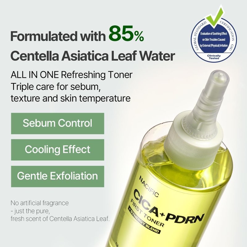 NACIFIC CICA PDRN First Toner - Soothing Centella Asiatica Formula for Sensitive Skin | 5.07 fl oz (150ml)