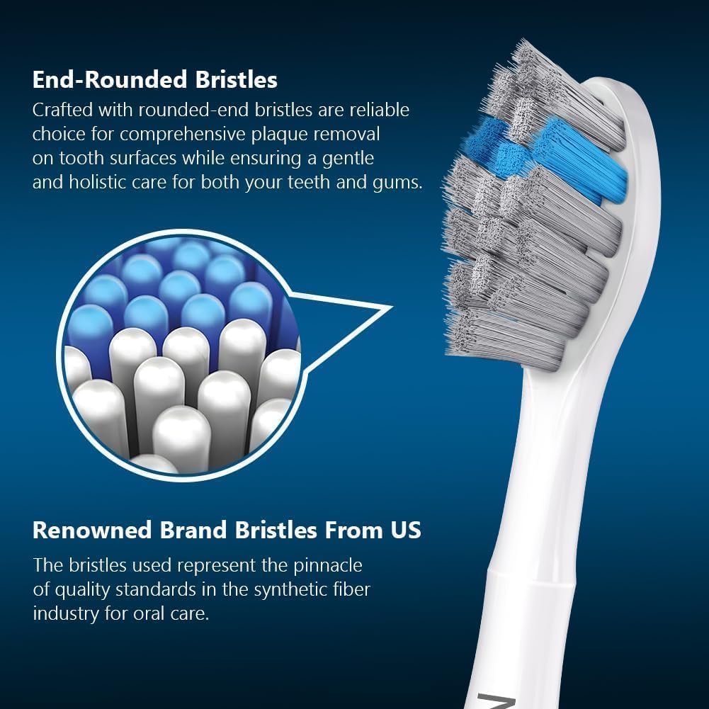 Replacement Toothbrush Heads Compatible with Philips Sonicare 5300 6500 6100 ProtectiveClean, HX6 HX9 C-2 Series Brush Heads Refills, Charcoal, 10 Pack