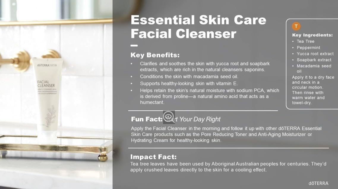 doTERRA Facial Cleanser - Natural Essential Oil Formula | 4 oz