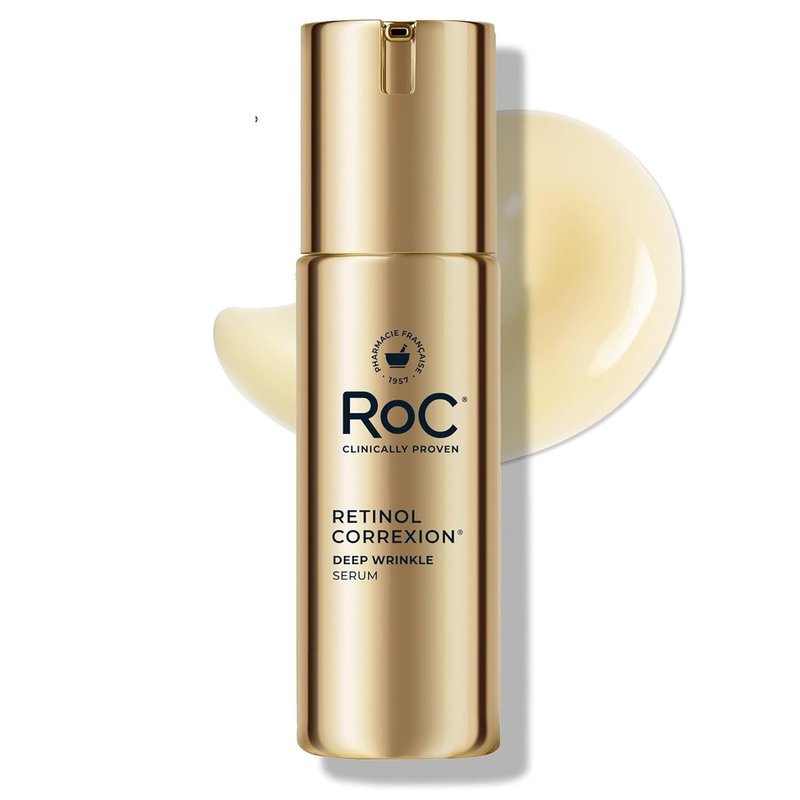 RoC Retinol Correxion Deep Wrinkle Face Serum - Anti-Aging Treatment with Ascorbic Acid | 1 Oz