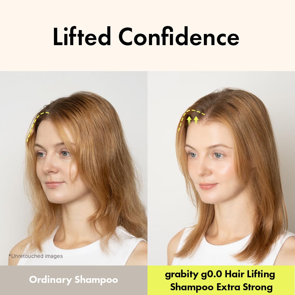 grabityg0.0 Hair Lifting Shampoo Extra Strong – Strengthening and Thickening Shampoo for Thinning Hair with Biotin and Salicylic Acid, Vegan and Sulfate-Free, 16.06 fl.oz.
