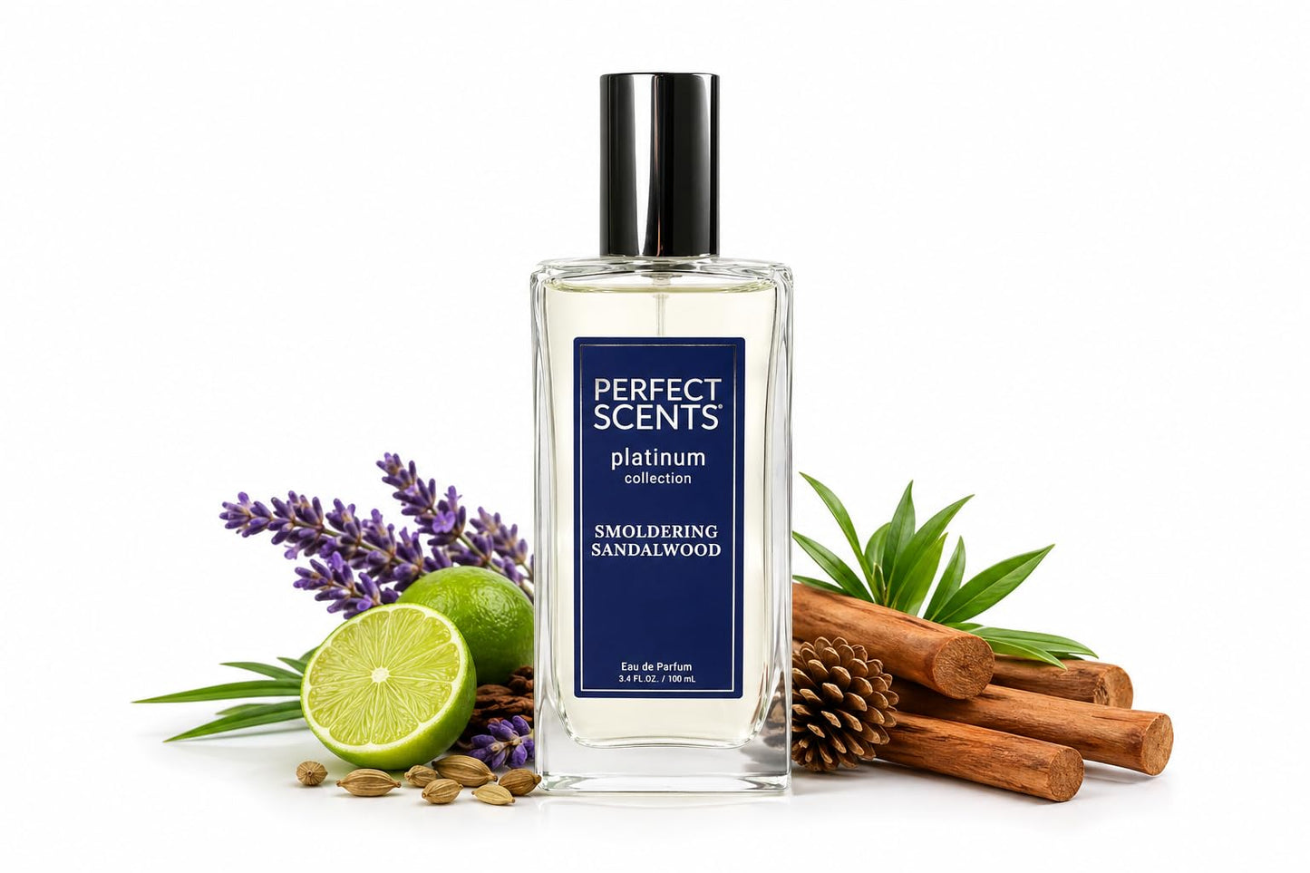 Perfect Scents Fragrances | Inspired by Le Labo’s Santal 33 | Platinum Collection | Smoldering Sandalwood | Unisex Eau de Parfum | Vegan, Paraben & Phthalate Free | Never Tested on Animals | 3.4 Fl Oz