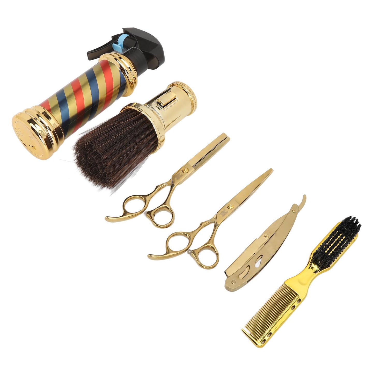 6pcs Hair Cutting Scissors Kit, Salon Haircut Scissors Barber Shears Set with Cutting Thinning Scissors Comb Spray Bottle, Hairdressing Shears Set for Men Women at Home or Salon, Wholesale Business