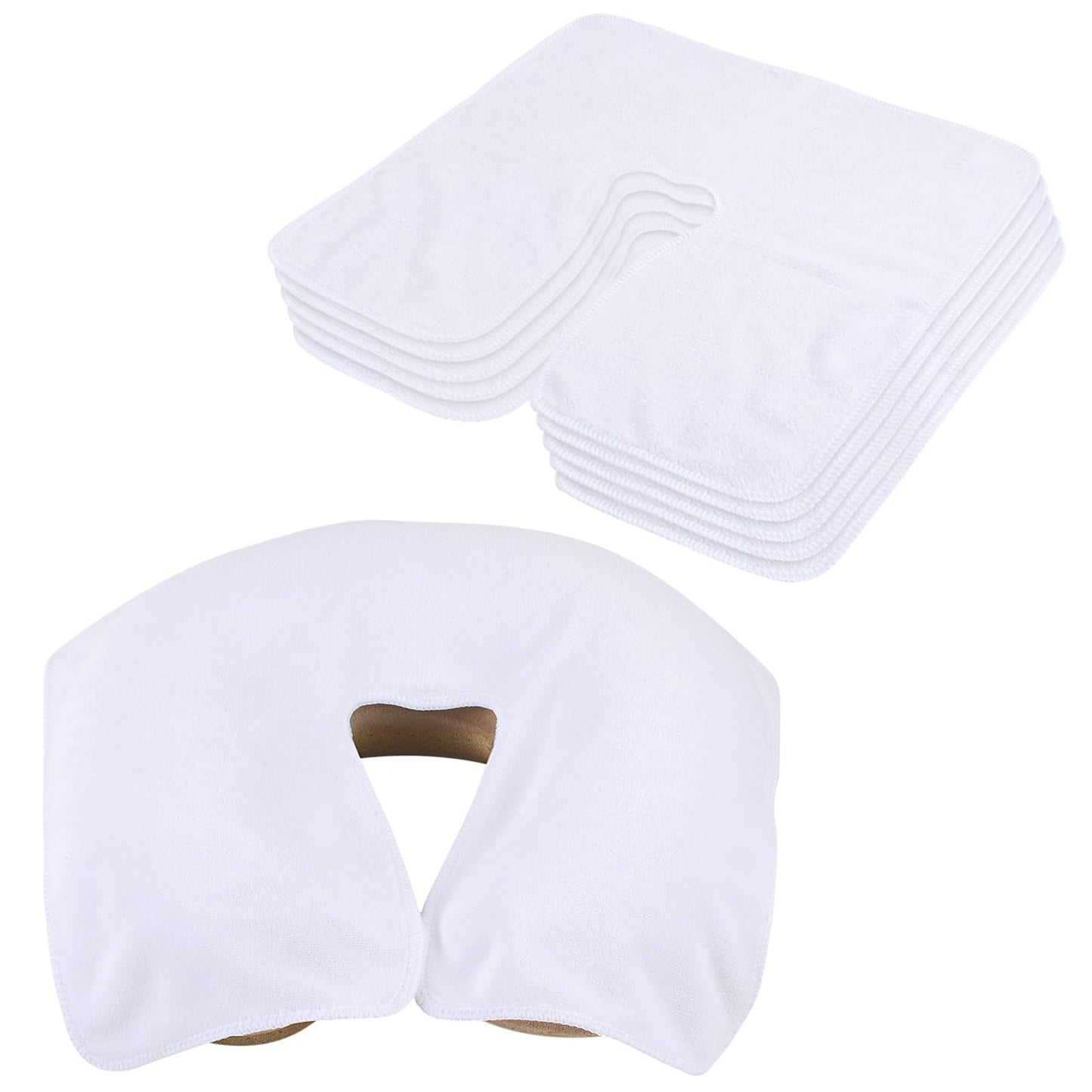 SINLAND Microfiber Face Cradle Covers Large Size Soft and Reusable Non-Stick Massage Headrest Cover Suitable for Any Massage Tables & Massage Chair