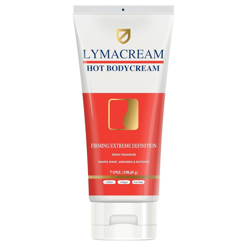 Lymacream Sweat Enhancer Cream - Hot Cream for Increased Sweat and Circulation - Pre Workout Enhancer - Caffeine cream with Gotu Kola, and Collagen - Boost Performance & Results (7 Oz)