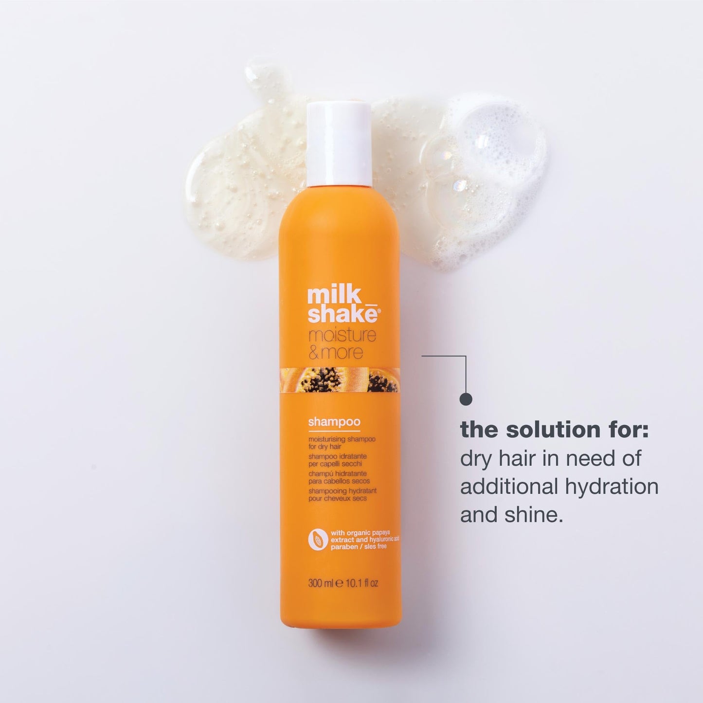 milk_shake Moisture & More Shampoo - Moisturizing Shampoo for Dry, Dull Hair | Restores Moisture and Shine | 10.1 Fl Oz/Tropical Scent