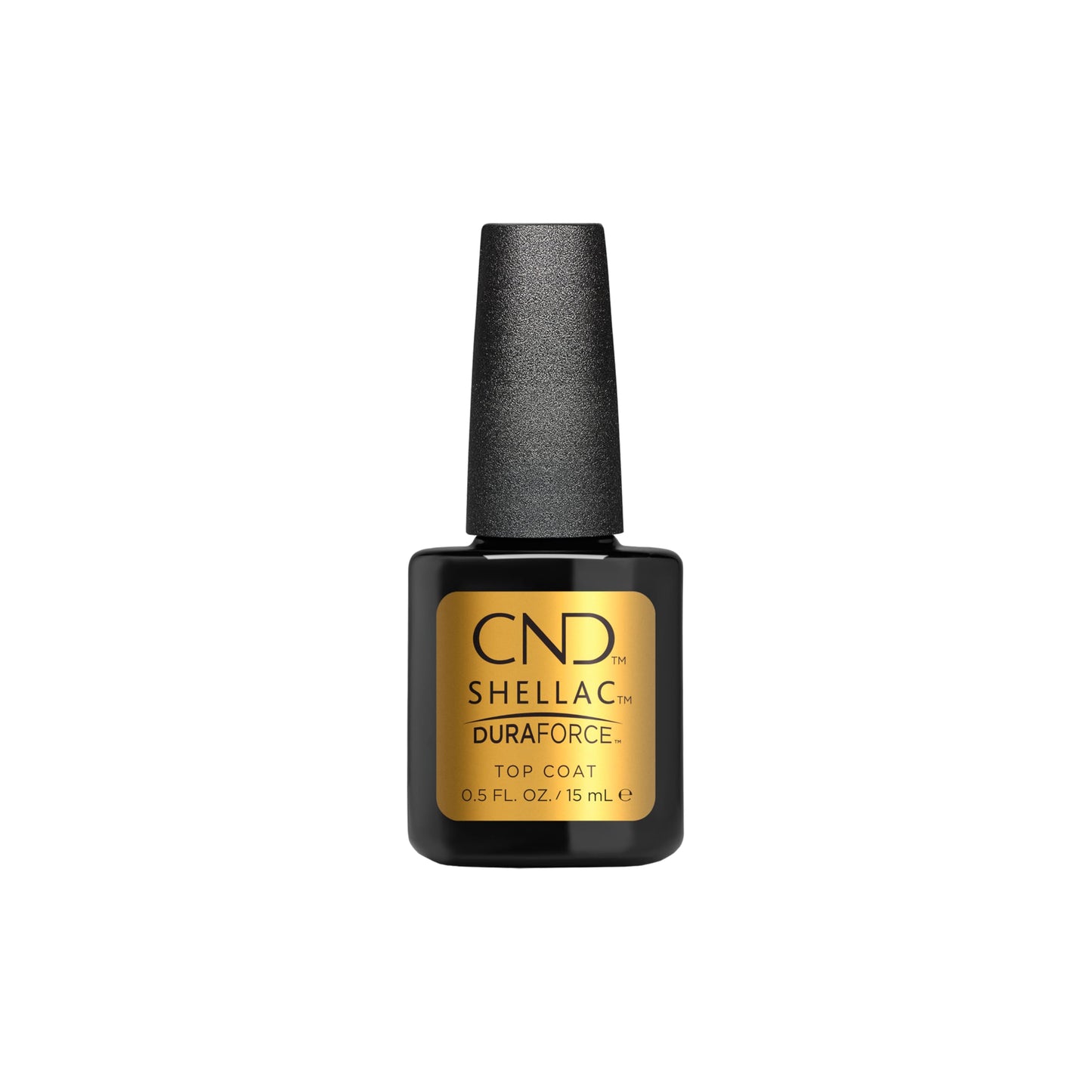 CND Shellac DURAFORCE Gel Nail Polish Top Coat, Last Step Mirror Shine Adhesive Longwear Layer for Thin Damaged Nails, 0.50 fl oz