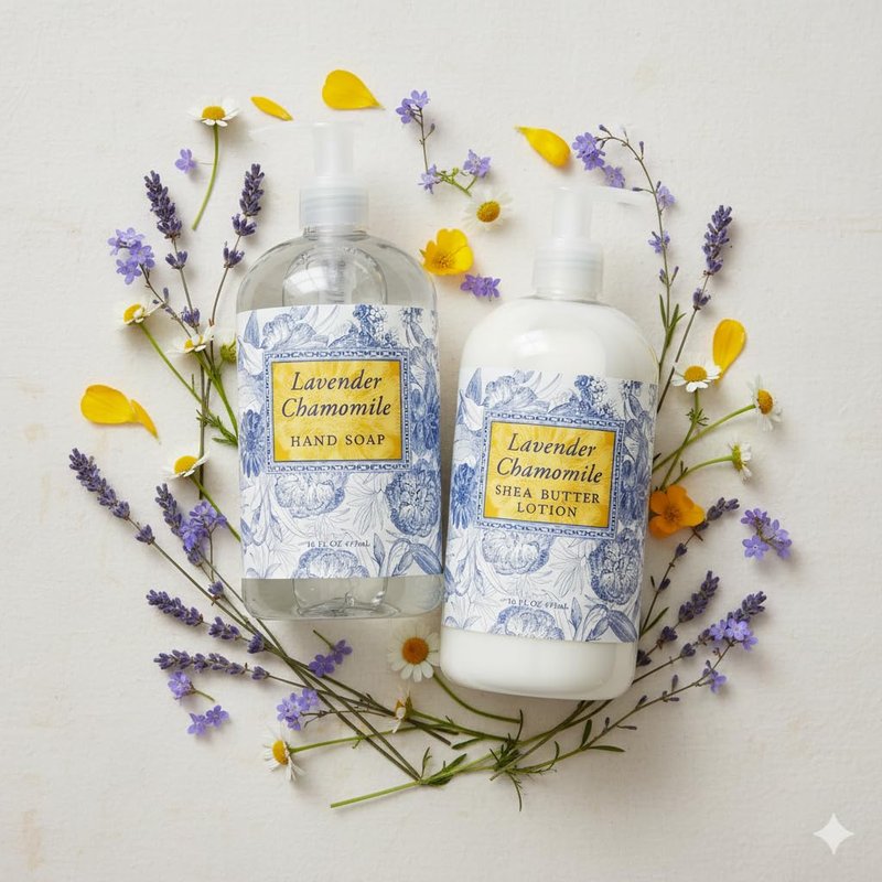 Greenwich Bay Trading Company Botanical Collection: Lavender Chamomile (Lotion & Hand Soap)