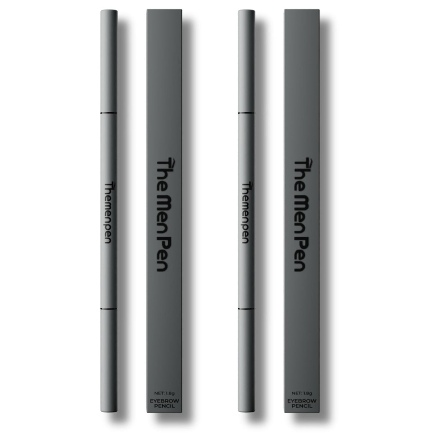 The Men Pen - Waterproof Eyebrow Pen | Beard Filler for Men | Microblading Eyebrow Pen | Hair Filler | Anti-Smudge | Mustache, Beard & Eyebrow Filler | Black (Pack of 2)
