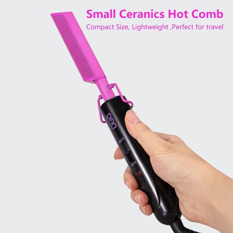 Hot Comb Set for Lace Front Wigs - Edge Control Gel, Hair Wax Stick, Wig Glue & More | Complete Styling Kit