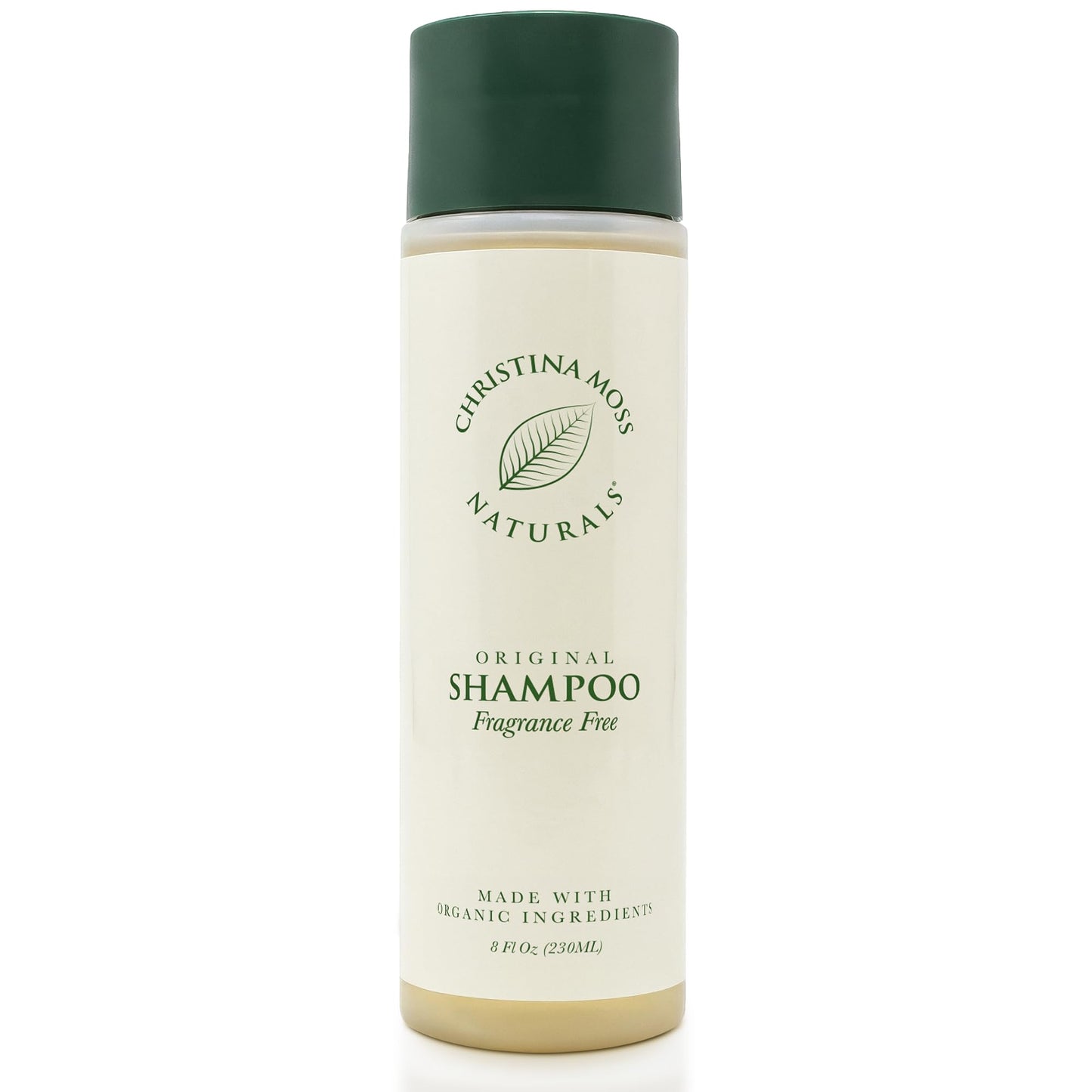 Christina Moss Naturals Shampoo Natural and Organic Ingredients, Sulfate-Free, Paraben-Free, Cruelty-Free, Vegan, Unscented, Responsible Beauty
