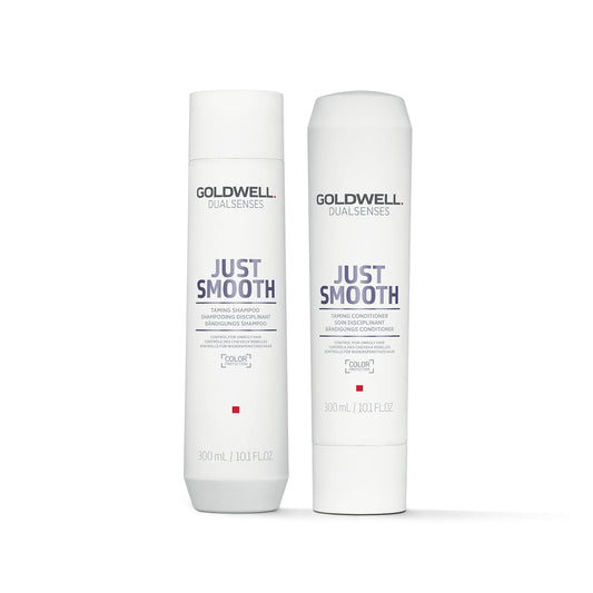 Goldwell Dualsenses Just Smooth Taming Anti-Frizz & Humidity Control Shampoo and Conditioner Standard Bundle