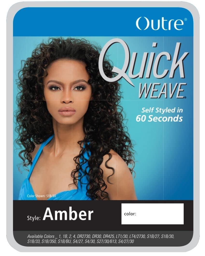 Outre AMBER (2 Dark Brown) Quick Weave Synthetic Hair Half Wig