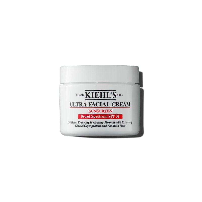 Kiehl's Ultra Facial Cream with SPF 30, Lightweight Daily Moisturizer for All Skin Types, 24-hour Hydration, UV Sunscreen Protection, Non-greasy, Absorbs Quickly, with Glacial Glycoprotein - 1.7 fl oz