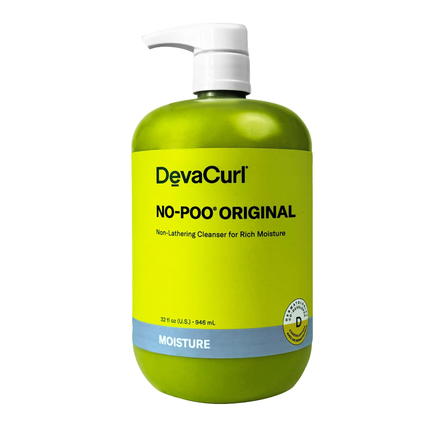 DevaCurl No-Poo Original Non-Lathering Cleanser for Rich Moisture, Fresh Rose, 32 Fl Oz