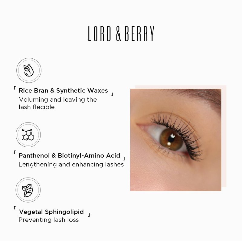 Lord & Berry Boost Treatment MasCare -Lengthening, Lifting & Strengthening Mascara for Healthier, Fuller Lashes, 0.3 fl oz