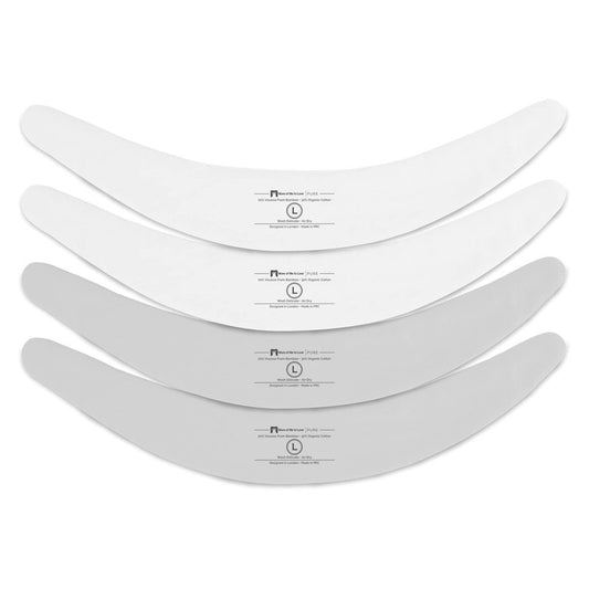 More of Me to Love Organic Cotton Tummy Liner 4-Pack (2 x Pearl White and 2 x Stone Gray) (Medium)