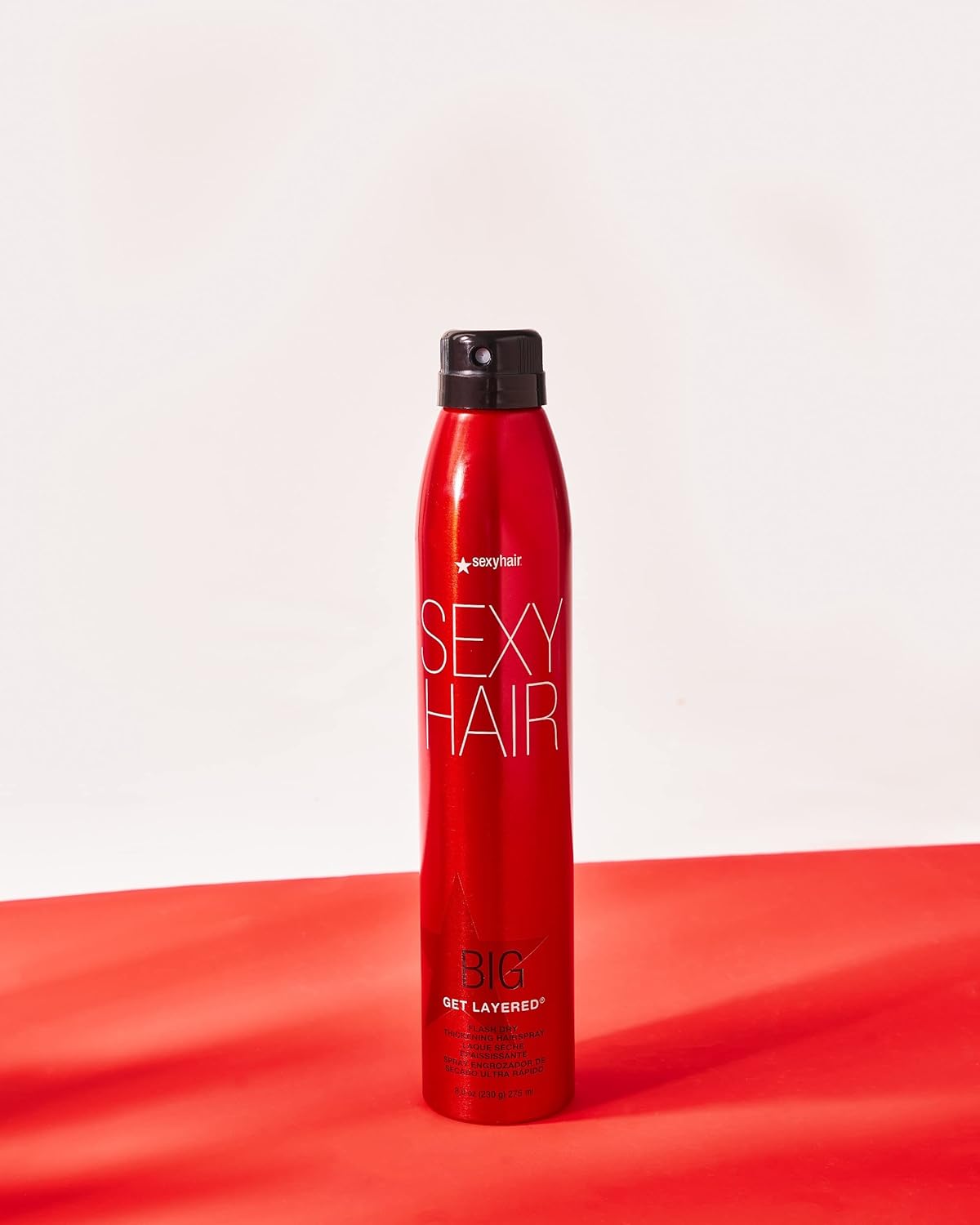 SexyHair Big Get Layered Thickening Hairspray - 8 Oz | Buildable Volume, Texture & Shine, Humidity Resistant