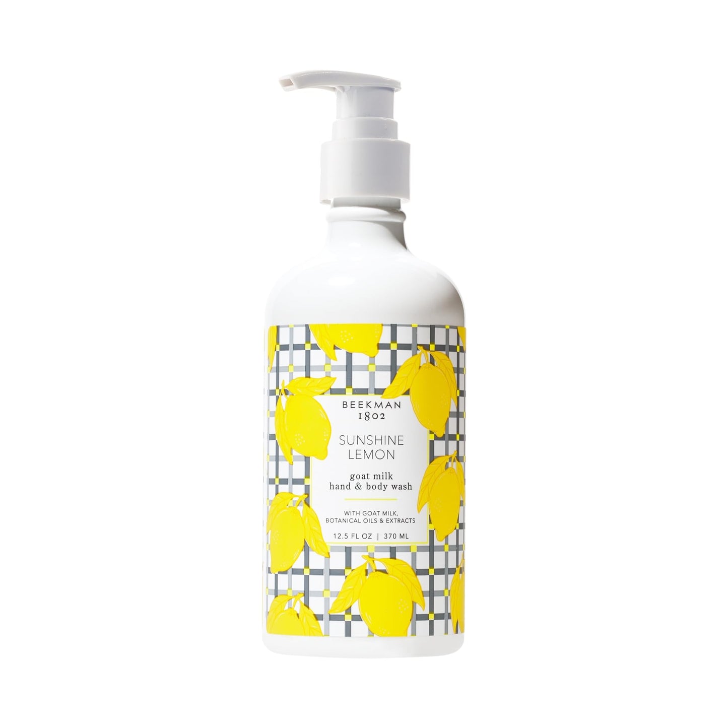 Beekman 1802 Goat Milk Hand Soap – Moisturizing Body Wash & Liquid Hand Soap for Sensitive Skin, Hand & Body Wash, Natural Soap with Goat Milk & Aloe, Cruelty Free – Sunshine Lemon 12.5 fl oz