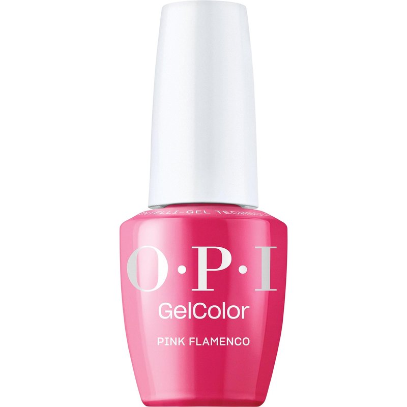 OPI GelColor Pink Flamenco | Opaque Bright Hot Pink Crème LED Cure Gel Nail Polish | Salon-Quality Shine, Long-Lasting Wear | Vegan & HEMA Free | 0.5 Fl Oz