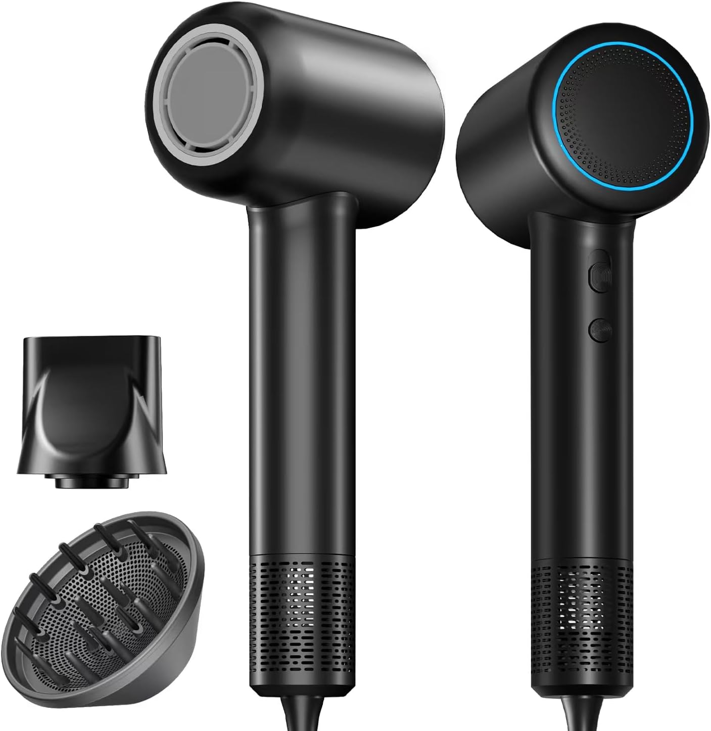 High-Speed Diffuser Hair Dryer - 110,000 RPM Brushless Motor | Low Noise, Fast-Drying Ionic Blow Dryer for Home & Travel