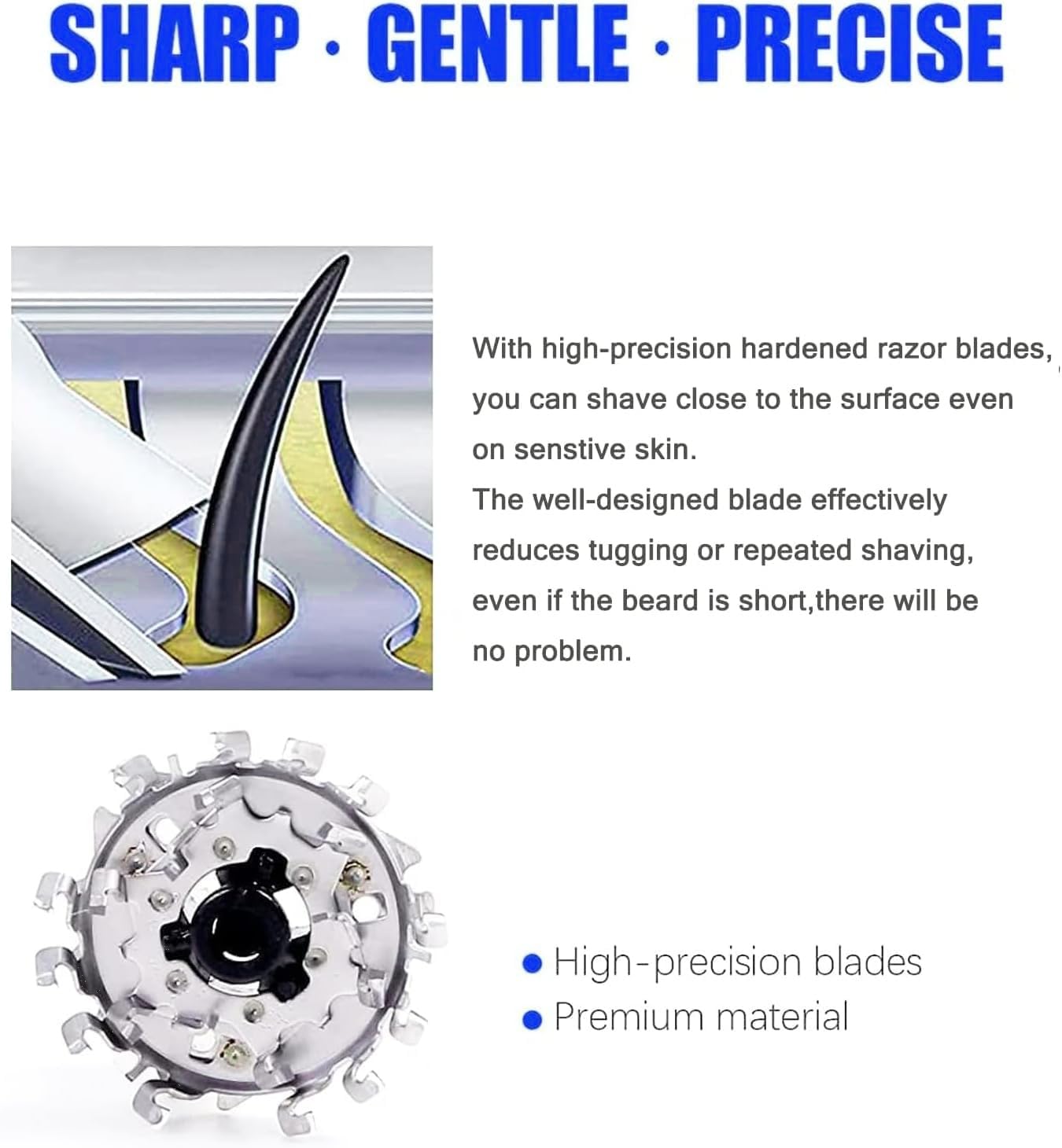 HQ9 Replacement Heads Compatible With Philips Norelco Hq9 Speedxl Replacement Heads,for Philips Norelco Electric Shaver Head HQ9070,8140XL,HQ9080,HQ8240,PT920 Etc Model,HQ9 Replacement Blades