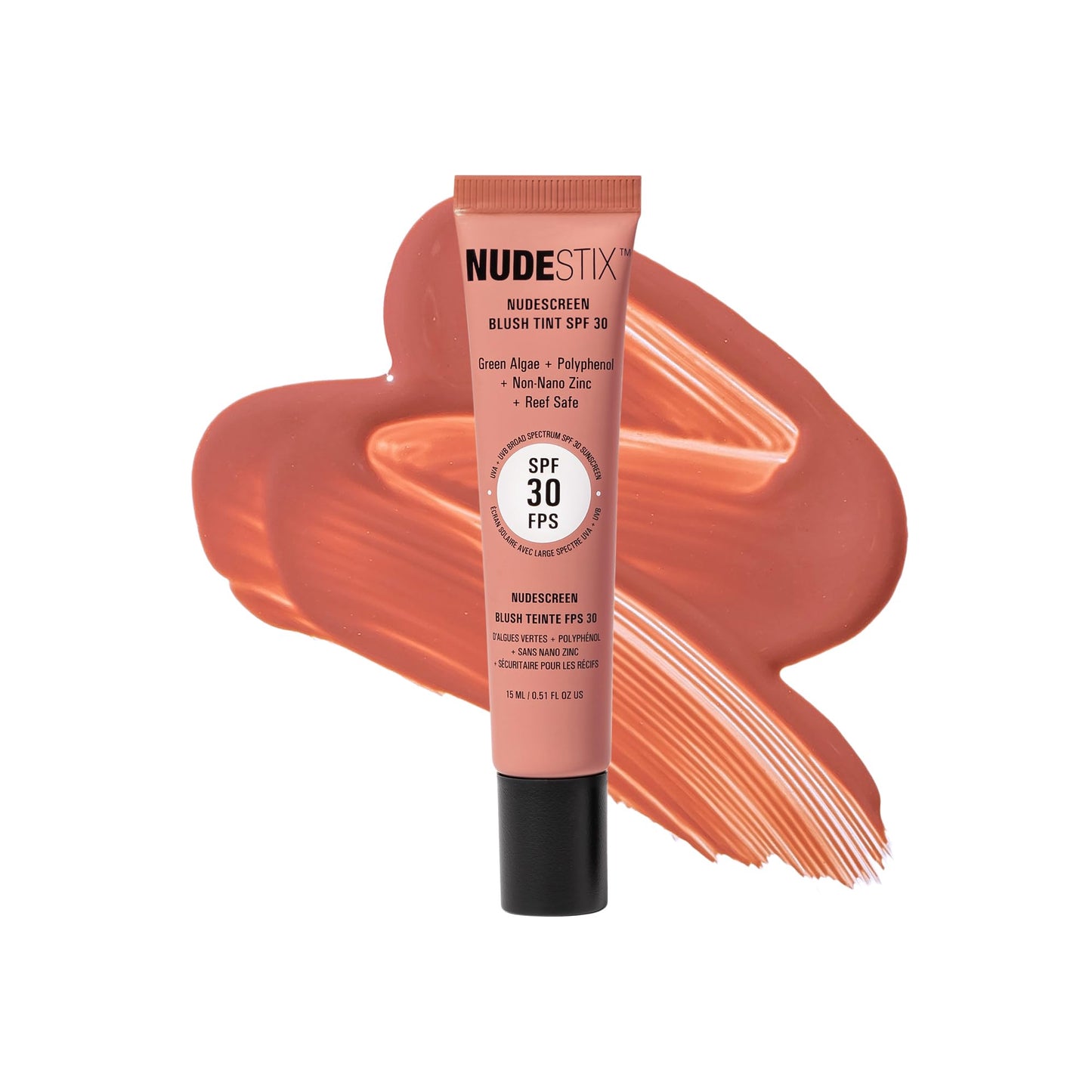 Nudestix Nudescreen Blush Tint SPF 30 – Multi-Use Liquid Blush for Cheeks, Eyes & Lips with Mineral Sunscreen | Broad-Spectrum UVA/UVB & Blue Light Protection | Sunkissed