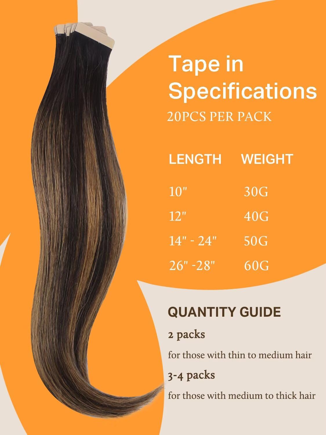 DOORES Tape in Hair Extensions Human Hair, 18 Inch 50g 20pcs Dark Brown to Chestnut Brown, For Everyday Wear, Skin Weft Seamless Real Remy Straight Tape ins For Fine Thin Add Volume
