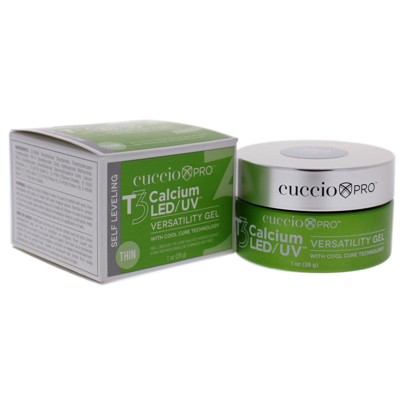 Cuccio Pro T3 LED/UV Cool Cure Versatility Gel - Self-Levelling Gel With Calcium - Incredibly Flexible - Strong Adhesion - High Shine Finish - Fast Application - Pink - 1 Oz Nail Gel