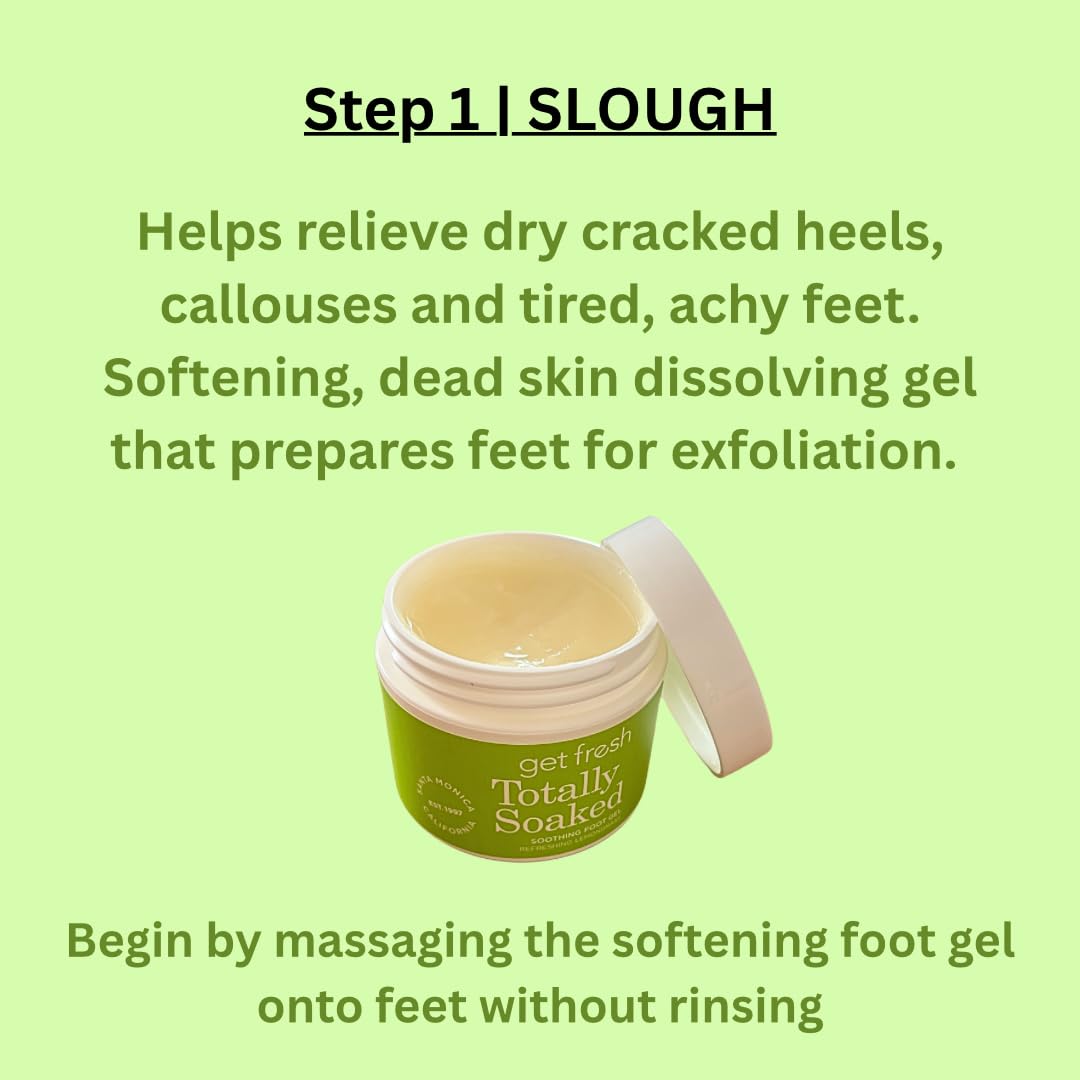 Get Fresh Relief For Tattered Tootsies 3-step at Home Foot Treatment 15.2 x 30.5 x 15.2 cm Feet Care Kit With Lemongrass Scent Includes Scrub For Cracked Heels Callus Remover Cream