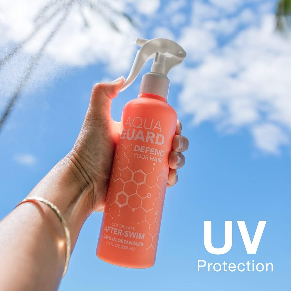 AQUA GUARD After-Swim UV Leave-In Detangler – Quick & Easy Detangling After Every Swim – Paraben & Gluten Free, Vegan, Color Safe