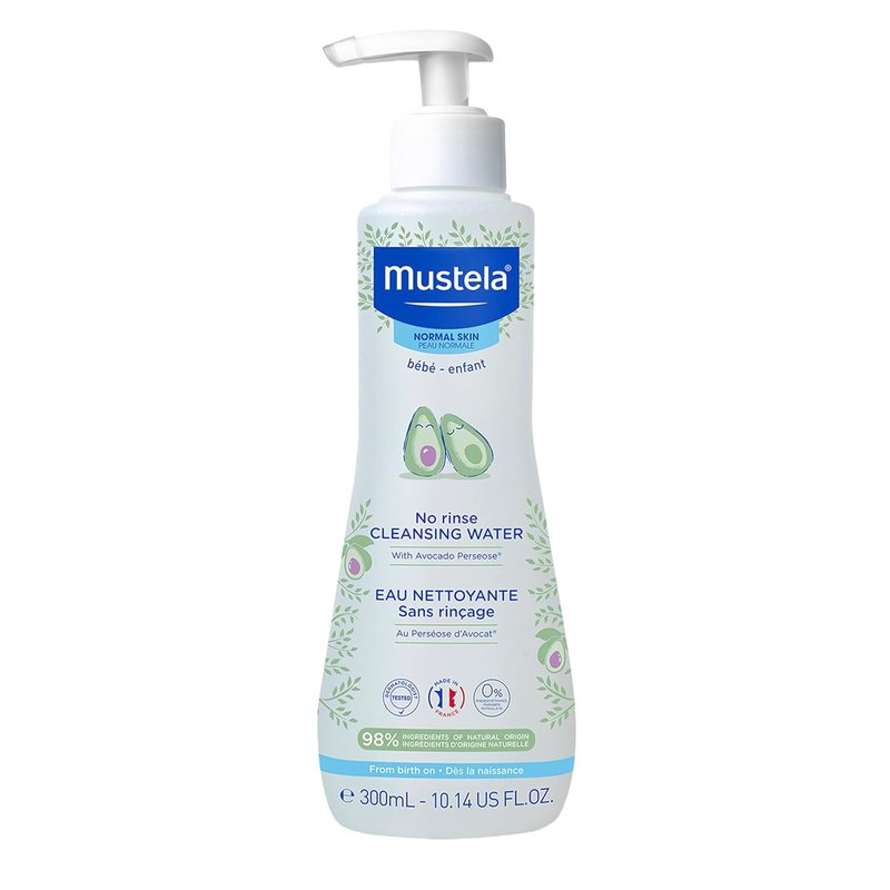 Mustela Baby Cleansing Water | No-Rinse Micellar Formula with Avocado & Aloe Vera - Gentle for Face, Body & Diaper - 1 or 2-Pack Options