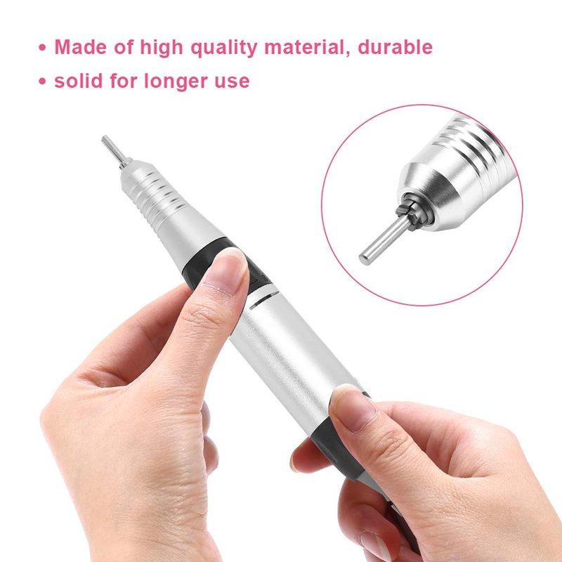 Nail Drill Handle, Nail Drill Handpiece Replacement Nails 30000 RPM Electric Nail Drill Pen Electric Nail Drill Handle Handpiece Replacement Electric File Handpiece for Electric Nail Manicure