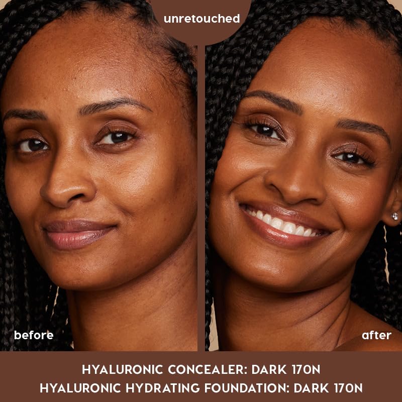 Pretty Fresh Creamy Concealer - Full Coverage Hydrating Concealer with Hyaluronic Acid & Coconut Water | Dark 170N (0.3 oz)